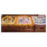 Silk Throw Pillow Cases x3