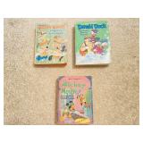3 Pcs. Vintage Mickey & Donald Duck Children Books