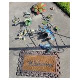 Welcome Mat & Metal Outdoor Decor