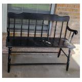Antique Spindle Back Colonial Bench