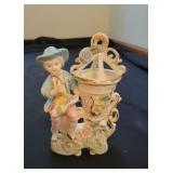 Vintage Porcelain Figure Planter