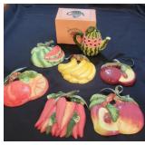 Ceramic Wall Hangings & Watermelon Patch Teapot