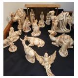 18 Pcs Vintage Holland Mold Nativity with Gems