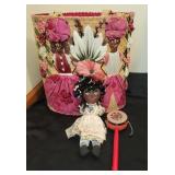 Woven Bag, Doll & Drum From the Caribbean