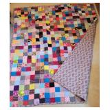 Vintage Hand & Machine Sewn Patchwork Quilt