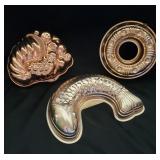 3 Pcs Copper Jello Molds
