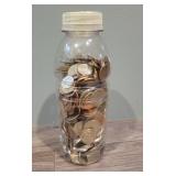 Bottle of Mixed Coins - Some Silver