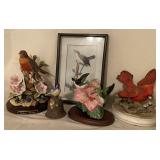 5 Pcs Bird Ceramics & Picture