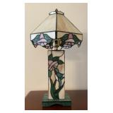 Stained Glass Humming Bird Lamp - Works