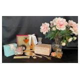 Perfume, Velvet Box, & Vanity Décor