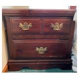 Mahgony Finish 2 Drawer Nightstand