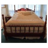 American Drew Queen Bed Frame, Bedding & Mattress