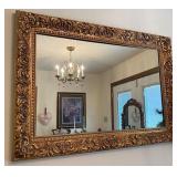 Antique Golden Beveled Mirror