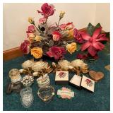 Floral Décor, Trinket Boxes, & Faux Arrangement