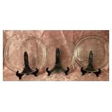3 Pcs Christmas Glass Serving Dishes