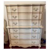 Vintage French Painted Provincial Highboy