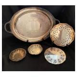 5 Pcs Sterling Silver Misc Servingware