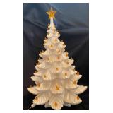 Holland White Ceramic Light Up Tree