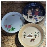 Decorative Pie Plates x3