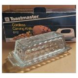 Toastmaster Cordless Carving Knife & Butter Dish