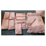 Ivory and Grey Tablecloth & Napkins