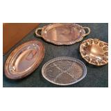 Silver x3 Plus Crystal Relish DIsh