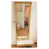 Regency Style Marble Bench & Mirror