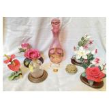 Crystal Mode Vase w/ Home Interiors Decor