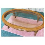 Wooden/Beveled Glass Coffee Table