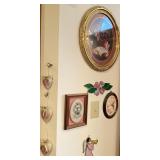 6 Pcs. Gold/Pink Toned Wall Decor