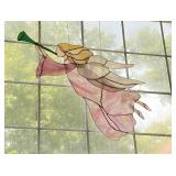 Large Stained Glass Angel Window Decor