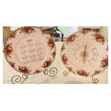 Old Country Roses Calendar & Clock Plates