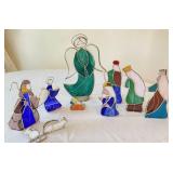 Stained Glass Nativity Set