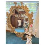 Gold Toned Mirror & Candleabra