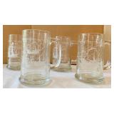 4 Pcs. Nautical Glass Steins
