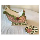 Old Country Rose Sleigh & Decor Plate