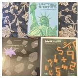 3 Pcs. Stamp Collector Books w/ Stamps