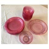 Plastic Pink Dishware