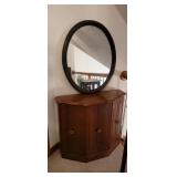 Half Moon Cabinet w/ Mirror