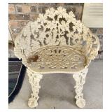 Cast Iron Cream Outdoor Chair