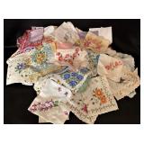 Vintage Mixed Patterned Handkerchiefs