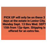Pick up Info