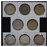 Mexico Silver Peso Coins; 8 Pcs.