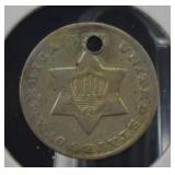 1851 Silver 3 Cent Nickel