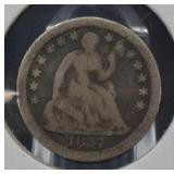 1857 U.S. Silver Seated Liberty Half Dime