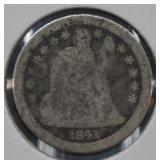 1841 U.S. Silver Seated Liberty Dime