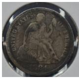 1884 U.S. Silver Seated Liberty Dime