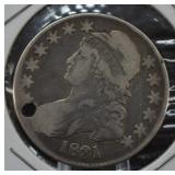 1831 U.S. Silver Draped Bust Half Dollar