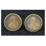 Handmade Lincoln Cent Rings; 2 Pcs.
