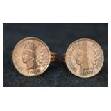 Handmade Indian Head Penny Rings; 2 Pcs.